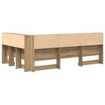 vidaXL Tête de lit de rangement avec étagère Chêne artisanal 120 cm