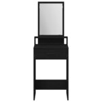 vidaXL Table de Toilette Chêne noir 50 x 41 x 140 cm Bois d'ingénierie