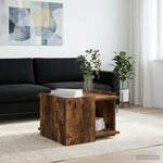vidaXL Table basse Chêne fumé 50 5 x 50 x 33 cm Bois d'ingénierie