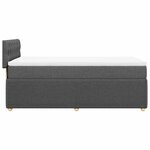vidaXL Sommier à lattes de lit avec matelas Gris foncé 80x200 cm Tissu