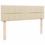 vidaXL Lit ottoman avec matelas crème 140x200 cm tissu