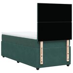 vidaXL Sommier à lattes de lit avec matelas Vert foncé 100x200 cm