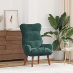 vidaXL Fauteuil relaxant Vert foncé 69 x 74 x 93 cm Velours