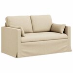 vidaXL Canapé Crème 139 x 78 x 80 cm tissu