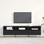 vidaXL Meuble TV Chêne noir 150 x 30 x 44.5 cm Bois d'ingénierie