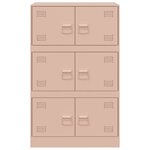 vidaXL Buffet rose 67x39x107 cm acier