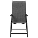 vidaXL Chaises pliables de jardin lot de 4 gris résine tressée