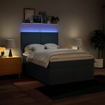 vidaXL Sommier à lattes de lit avec matelas Bleu 160x200 cm Tissu