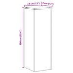 vidaXL Support de Plante Chêne noir 33 x 33 x 100 cm Bois d'ingénierie