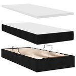 vidaXL Lit de Rangement Noir 180 x 200 cm Cuir synthétique