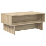 vidaXL Table basse Chêne Sonoma 80 x 46 x 35 cm Bois d'ingénierie