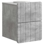 vidaXL Cabinet de chevet mural 2 Pièces Gris béton 33 x 34 5 x 43 cm