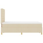 vidaXL Lit Box Spring avec Matelas et LED Crème 120x200 cm Tissu