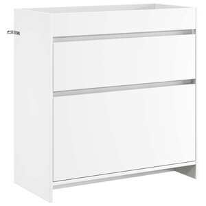 vidaXL Meuble sous lavabo de salle de bain Blanc 78 5 x 37 5 x 81 cm