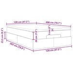 vidaXL Cadre de lit ottoman avec matelas marron foncé 120x200 cm tissu