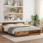 vidaXL Cadre de Lit Bois Ancien 180 x 200 cm Bois d'ingénierie