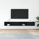 vidaXL Meuble TV 2 Pièces chêne noir 100x31x25 5 cm bois d'ingénierie