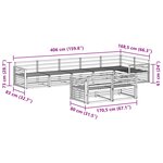 vidaXL Ensemble de canapés d'extérieur 8 pc Naturel