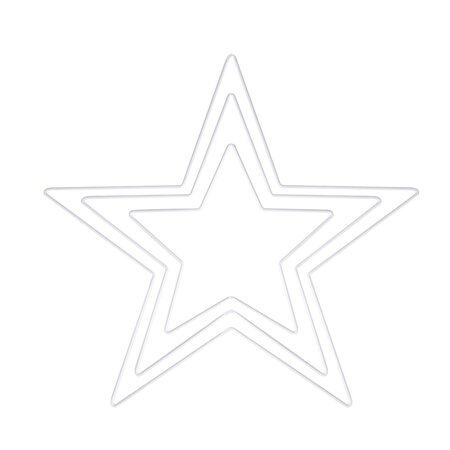 3 étoiles en métal blanc 20/ 30/ 40 cm