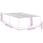 vidaXL Cadre de lit Gris 120x200 cm Similicuir