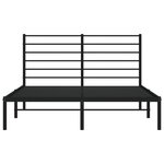 vidaXL Cadre de lit métal sans matelas avec tête de lit noir 140x190cm