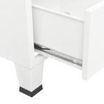 vidaXL Coffre de rangement industriel Blanc 70x40x115 cm Métal