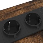 vidaXL Cabinet de chevet Chêne fumé 30 x 48 x 61 cm Bois d'ingénierie