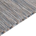 vidaXL Tapis à tissage plat d'extérieur 100x200 cm Marron et bleu