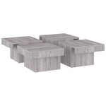 vidaXL Table basse Sonoma gris 90x90x28 cm Bois d'ingénierie