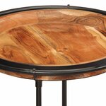 vidaXL Ensemble de table d'appoint 2 Pièces bois massif d'acacia