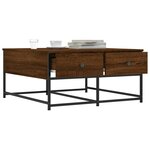 vidaXL Table basse chêne marron 80x80x40 cm bois d'ingénierie