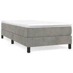 vidaXL Cadre de lit Gris clair 90x190 cm Velours