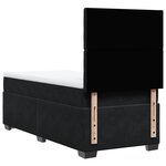 vidaXL Sommier à lattes de lit et matelas Noir 80x200 cm Velours