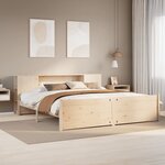vidaXL Lit bibliothèque sans matelas 180x200 cm bois massif de pin