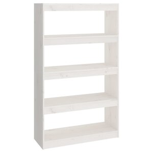 vidaXL Bibliothèque/Séparateur de pièce Blanc 80x30x135 5cm Pin massif
