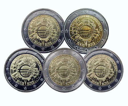 Monnaie 2 euros allemagne 2012 - 10 ans de l'euro  les 5 ateliers