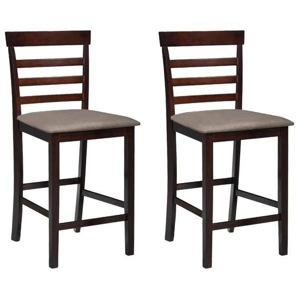 vidaXL Tabourets de bar 2 Pièces Marron Tissu