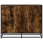vidaXL Buffet chêne fumé 94x35x76 cm bois d'ingénierie