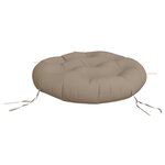 vidaXL Coussin rond taupe Ø 60 x11 cm tissu oxford