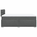 vidaXL Sommier à lattes de lit avec matelas Gris foncé 120x200cm Tissu