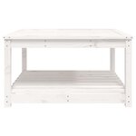 vidaXL Table de jardin blanc 82 5x82 5x45 cm bois massif de pin
