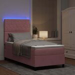 vidaXL Lit à ressorts avec matelas Rose 90 x 190 cm Velours