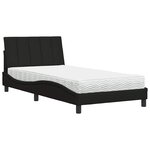 vidaXL Lit avec matelas Hanko noir 100x200 cm tissu