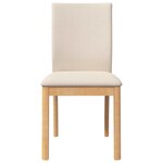 vidaXL Chaises à manger coussins 2 Pièces bois massif caoutchouc