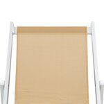 vidaXL Chaise de plage pliable 2Pièces Aluminium et Textilène Blanc cassé