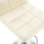 vidaXL Tabourets de bar lot de 2 crème similicuir