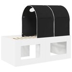 vidaXL Lit avec Tunnel 4 Pièces Chêne Artisanal et Noir Bois d'ingénierie