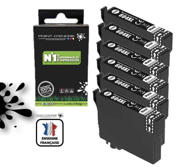 604XL - Ananas - 6 X NOIR - Grande capacité