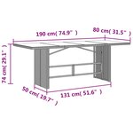 vidaXL Ensemble à manger de jardin et coussins 7 Pièces beige poly rotin