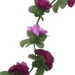 vidaXL Guirlandes de fleurs de Noël 6 Pièces violet clair 250 cm